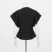 K Ladies' New Style Diamond Studded Asymmetrical Sleeveless Suit, Collar Vest, And Women's Clothing With A Fashionable Waist Cinching Jacket_ecoleips.com