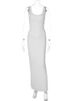 Mozision Backless Ruched Skinny Sexy Maxi Dress Women Gown Elegant Square Collar Sleeveless Lace-up Bodycon Club Party Dresses_ecoleips.com