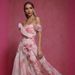 New Arrival French Retro Floral Print Asymmetrical One Shoulder Cinched Waist Casual Dress Women Spring Summer Daily Dress_ecoleips.com