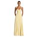 Summer High-End Strapless Evening Gown Long Backless Tie Waist Dress Spaghetti Straps_ecoleips.com