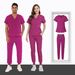 Women's Clothing Hospital Hand Washing Suit Dental Clinic Operating Room Nurse Uniform Short Sleeve V Neck Hand Washing Suit_ecoleips.com