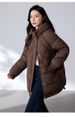 Women’s Puffer Jacket – Oversized Cropped Fit, Lightweight Warmth, Hooded Streetwear Essential (Black/Matcha/White/Coffee, M-XXL)_ecoleips.com