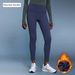 Women's Yoga Pants, High Waisted, Hip Lifting, Tight Fitting, Cropped, Fleece Lined, Warm, Sports Fitness Training Pants, Autumn/Winter D19108 3_ecoleips.com