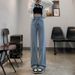 150 Petite Women's Straight-Leg Jeans, High-Waisted, Height-Enhancing, Loose Wide-Leg, Cropped Length, XS,_ecoleips.com
