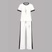 Men's & Women's Airplane Print Lounge Set – Short Sleeve T-Shirt & Relaxed Pants (Black/White, S-XL)_ecoleips.com