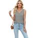 Aria Basics Aria Basics European And American Cross-border Foreign Trade Women's Clothing 2024 Spring-summer New Product V-neck_ecoleips.com