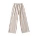 Women's Clothing Sports Quick Drying Straight Casual Pants For Women Summer Hot Girl Loose Slim Drawstring Wide Leg Pants_ecoleips.com