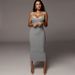 2021 Summer New Women's Fashion Color-Block Strap Sexy Backless Bodycon Dress_ecoleips.com