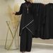 H720#Spring And Autumn Muslim Two-Piece O-Neck Long Sleeve Shirt Wide-Leg Pants Suit Casual Women's Set_ecoleips.com
