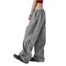 2025s American Style Casual Paratrooper For Women High Street Thin Loose Wide Leg Straight Trendy Sports Cargo Pants_ecoleips.com