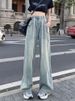 Preppy Style Short Sleeved Plaid Top With Embroidered Collar And Elastic Waist Light Colored Jeans Fashionable Suit Set_ecoleips.com