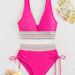 Women's Two-Piece Bikini Swimsuit European American Style Multi Color Tight Fit Swimwear_ecoleips.com