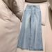 Women's Clothing Summer New High Waist Loose Slim Hot Diamond Heavy Straight Pants_ecoleips.com