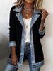 Women's Slim Fit Long Sleeve Patchwork Jacket Fashionable Elegant Autumn Outerwear_ecoleips.com