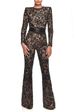 Elegant Slim Fit Lace Jumpsuit Socialite Style Composite Lace Women's Bottoms_ecoleips.com