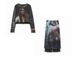 Women's Clothing Elastic Silk Screen Printing Bottoming Shirt Long Sleeved Top Mesh Skirt Suit_ecoleips.com