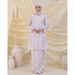 Elegant Muslim Women's 3D Floral Print Dress Set Long Sleeve Modest Abaya And Skirt Comfortable Polyester Blend Fabric_ecoleips.com