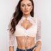 Chic Lace Trim V-Neck Blouse For Women - Breathable Polyester Blend, Figure-Flattering Fit, Perfect For Oktoberfest & Office_ecoleips.com