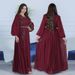 Muslim Women's Clothing Hot Diamond Belt Long Gown Evening Dress Long Skirt_ecoleips.com