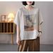 Women's Clothing Women's Retro Print Cotton Linen Blend Short Sleeve T-Shirt Summer Trendy Loose Fit Plus Size Casual Top_ecoleips.com