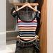 Summer New Fashion Multiway Striped Cami Top, Slim-Fit Design Y2K Aesthetic Basic For Women_ecoleips.com