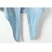 Women's Plus Size Denim Shirt - Lightweight 3/4 Sleeve Button Down Top With Tie Front Oversized Chambray Duster Vest_ecoleips.com