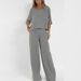 Cross-border European And American Summer New Women's Casual Loose-fitting Solid Color Cotton-linen Two-piece Set_ecoleips.com