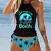 Yilin 2023 Women's Conservative Print Bikini European American Style Colorful Two Piece Swimsuit Biki_ecoleips.com