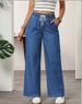 Plus Size Women's Slimming Jeans High Waist Elastic Waist Drawstring Comfortable Fit Plus Size Denim Jeans_ecoleips.com