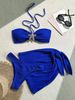Women's Clothing Sexy Tube Top Three Piece Bikini Swimsuit Female Suit_ecoleips.com