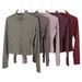 Women's Slim Fit Short Stand Collar Jacket Long Sleeve Sports Fitness Running Yoga Outerwear_ecoleips.com