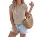 2026 Spring Summer Solid Color Cable Batwing Sleeve Casual Loose Knit Top Cross-Border Women's Fashion_ecoleips.com