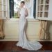Chinese Retro Bride's Wedding Toasting Dress White Cheongsam American Slim Fit Evening Dress For Women In Stock_ecoleips.com