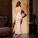 European And American New Sexy Women's Sequin Dress Deep V Neck Suspender Fishtail Skirt Party_ecoleips.com