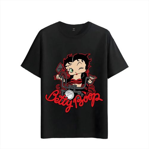 Women's T-Shirts Tshirt Muscle Freaks Betty Boop Motera Vintage Estilo_ecoleips.com