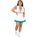 TK6283 Women's Fashion Casual Sexy Color Block Slim Pleated Skirt Set_ecoleips.com