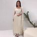 Women's Clothing Elegant Temperament Solid Color Diamond Pattern Design Floating Sleeves Dress_ecoleips.com