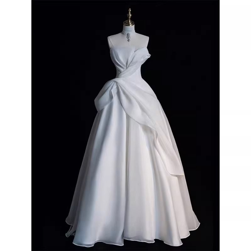 Travel Wedding Dress – Sweetheart Neckline Ball Gown With Flared Skirt For Bridal, Photo Shoot, Prom (XS-XXXL, White)"_ecoleips.com