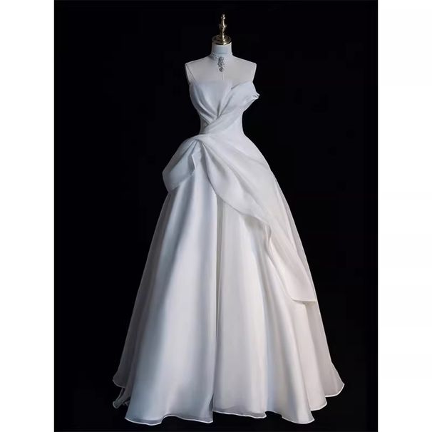 Travel Wedding Dress – Sweetheart Neckline Ball Gown With Flared Skirt For Bridal, Photo Shoot, Prom (XS-XXXL, White)"_ecoleips.com