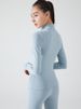 K Yoga Clothes Long Sleeved Warm And Velvet Jacket Zipper Sweater Fitness Stand Collar Tight Sports Running Women_ecoleips.com
