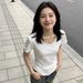 Pure Cotton White With Short Sleeves For Women, Summer Slim-fit Base Shirt, Round-neck Top, Versatile Basic T-shirt_ecoleips.com