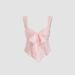 Women's Pink Bow Tie Bandeau Slim Fit Camisole Top ZT6837 Sweet Style Bandeau Vest Tank Tops & Camis_ecoleips.com