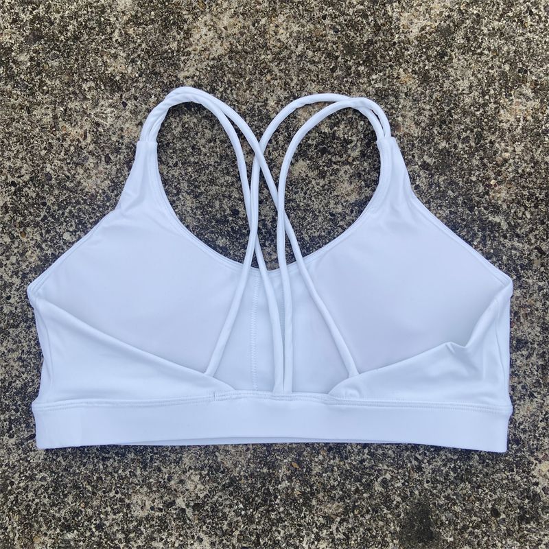 Women Cross Straps Sports Bra Gym Workout Crop Top Yoga Vest High Impact Fitness Bralette Push Up Running Tight Padded Underwear_ecoleips.com