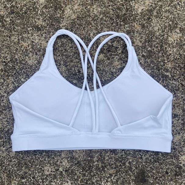 Women Cross Straps Sports Bra Gym Workout Crop Top Yoga Vest High Impact Fitness Bralette Push Up Running Tight Padded Underwear_ecoleips.com