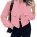 2026 New Spring Fashion European And American Women's Clothing Elegant Versatile Round Neck Single-Breasted Solid Color_ecoleips.com