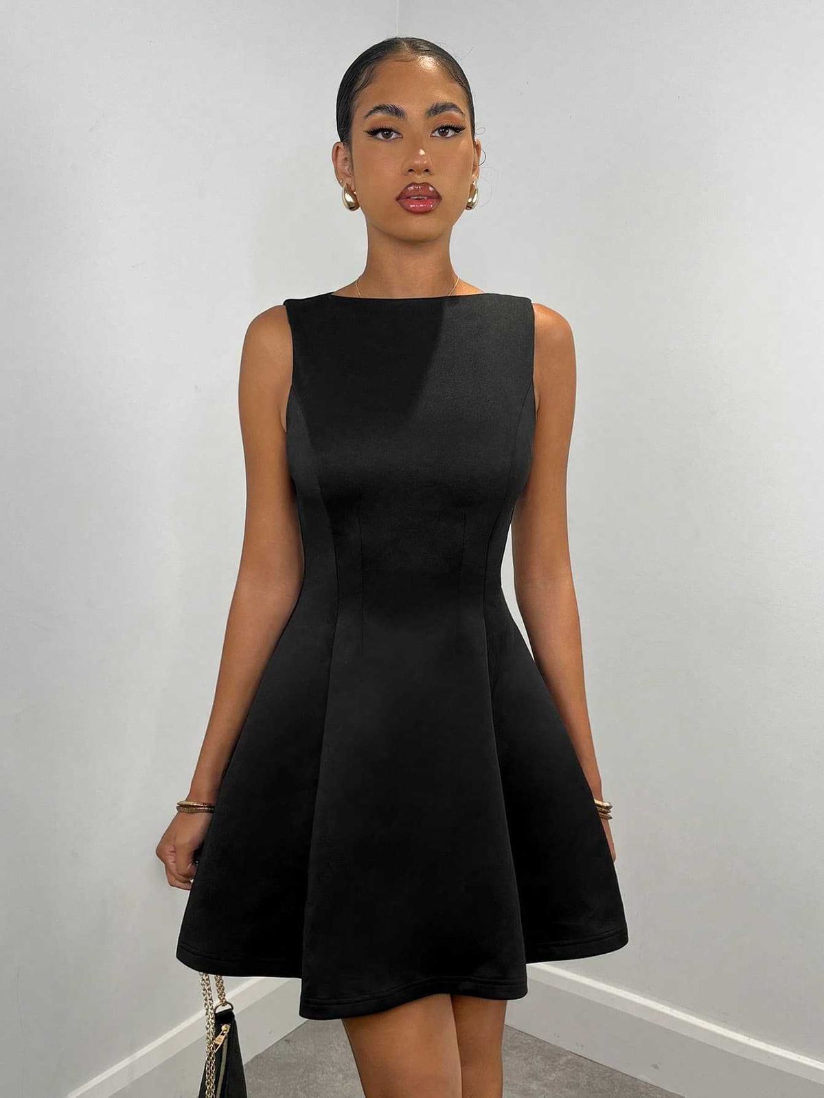 Women's Clothing Summer Elegant Slim Fit A-Line Dress Solid Color Sleeveless Gown For Tea Party For Formal & Casual For Women_ecoleips.com