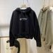 American-style Embroidered Sweatshirt For Women, Spring And Autumn Wear, Thin, Korean-style, Loose-fitting, Slimming,_ecoleips.com