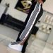 Women's Clothing Leg Pants Fashion Straight Leg Pants With Side Buttons & Striped Design - High Waist Wide Leg Trousers In Stretch Knit Fabric_ecoleips.com