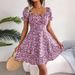 Instagram-style Real Shot Of 2026 Spring-summer Elegant Floral Print Tie-waist Flared Dress. Independent Cross-border_ecoleips.com