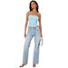 Summer Women's Basic Solid Color off Shoulder Backless Sleeveless Strapless Top Sexy European American Style E Commerce_ecoleips.com